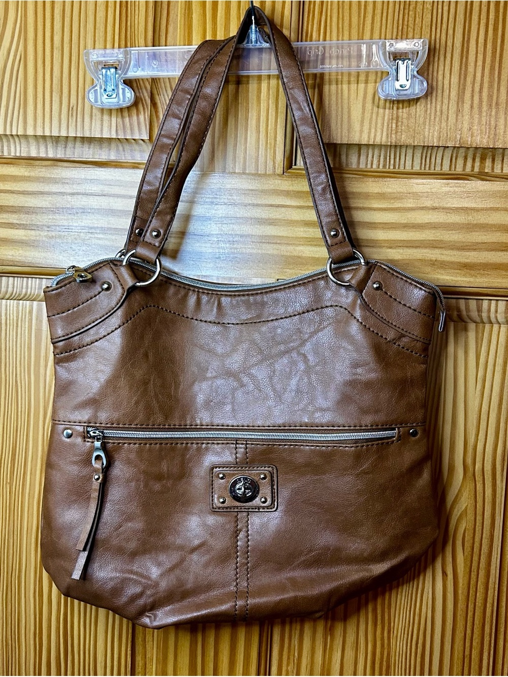 Relic Brown Shoulder Bag with Silver Hardware